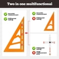 thumbnail image 3 of 2In1 Rafter Square,Positioning Triangle Ruler Rafter Square Tool Adjustable Triangle Ruler Protractor for Woodworking,A, 3 of 6