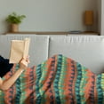 thumbnail image 3 of Geometric Soft Flannel Fleece Throw Blanket, Colorful Depiction of Continuous Triangular Shapes Like Mountain Range Art, Cozy Plush for Indoor and Outdoor Use, 50" x 60", Multicolor, by Ambesonne, 3 of 5