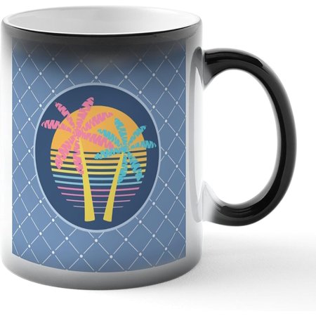 

Trees Retro Sunset Ceramic Magic Mug Coffee Tea Cup 11 oz