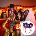 thumbnail image 2 of Accesorios Únicos 1 Pc Diadema de Patrón de Mano Esqueleto para Halloween Rojo Púrpura, 2 of 6