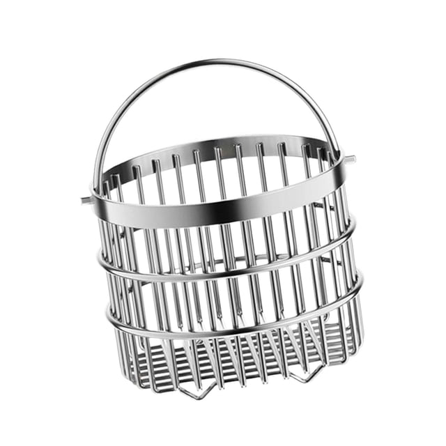 DimyFew Panier à Collation, Panier en Maille, Panier de Cuisine en Acier Inoxydable, Panier de Rangement, Empilable pour Ranger Collations, Jouets et Aliments avec Structure Ventilée pour O 12cm avec Poignée