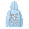 thumbnail image 5 of Christian Hoodies for Girls God Will Never Fail You Cute Bible Verse Graphic Hooded Sweatshirt with Pockets Pullover Tops, 5 of 7
