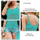 thumbnail image 5 of Mujeres Beach cover up camisa Hollow color puro chaleco Smock señoras sandbeach perspectiva bikini top, 5 of 6