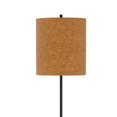 thumbnail image 2 of Plue 63 Inch Floor Lamp, Black Pole w Round Base, Cork Drum Shade, 2 of 7