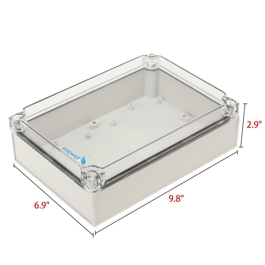 6.9"x9.8"x2.9"ABS Waterproof Junction Box Universal Project Enclosure w PC Cover