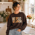 thumbnail image 5 of Jesus Coquette Fall Sweatshirt, Leopard Plaid Floral Christian Faith Sweater, 5 of 11