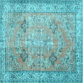 thumbnail image 1 of Ahgly Company Indoor Square Persian Light Blue Traditional Area Rugs, 5' Square, 1 of 4
