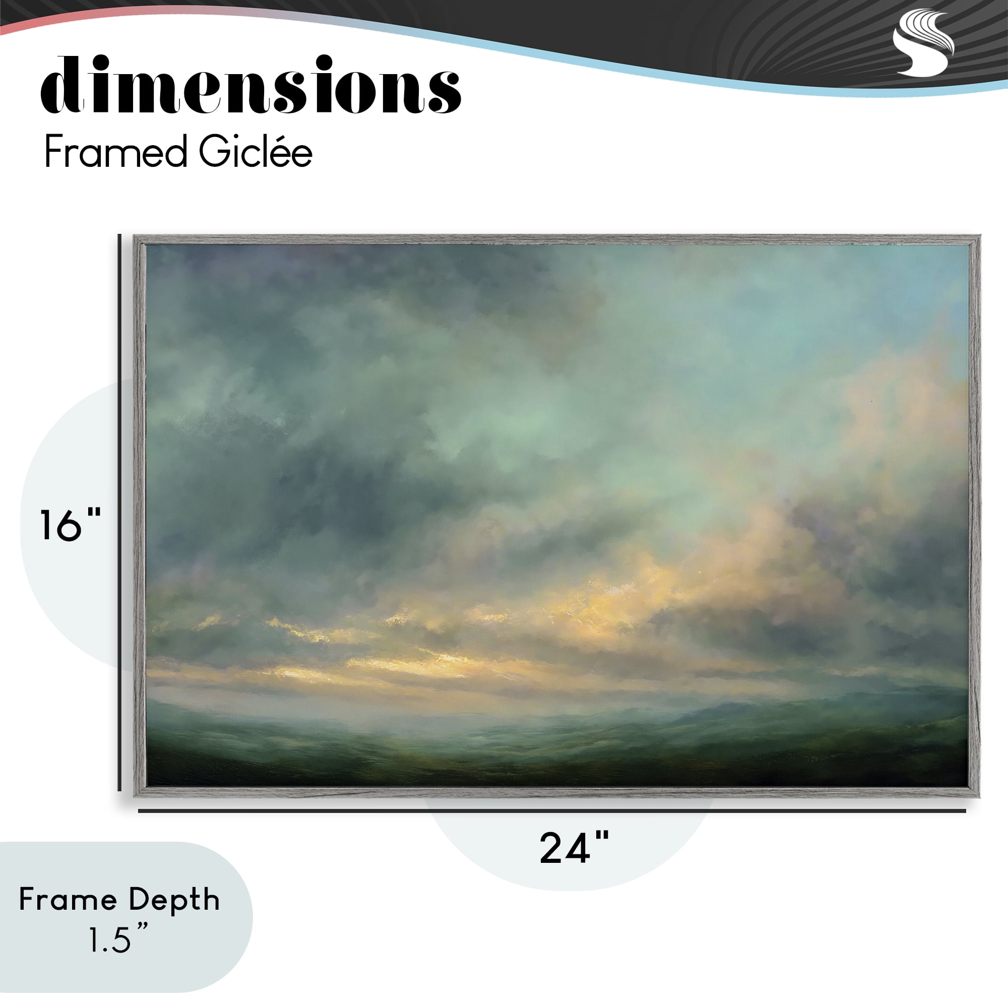 Stupell Industries Blue Toned Golden Hour Gray Framed Giclee Art, design by Petal Prints Design