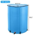 thumbnail image 4 of Zimtown 100 Gallon Portable Rain Barrel Farms Water Storage Saver for Patio Blue, 4 of 14