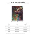 thumbnail image 5 of Hirioo Rainbow Scales Fantasy Dragon for Flannel Blanket, Cozy and Warm Throw for Bed or Couch ,Perfect for All Seasons-40"x30", 5 of 6