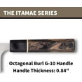 thumbnail image 3 of Spyderco Itamae Nakiri Kitchen Cutlery Cleaver Burl & Black G-10 Aogami Super Blue Steel Knife, 3 of 4