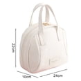 thumbnail image 6 of Pebbuoy Cosmetic Bag Smoth Faux Leather Large Capacity Multi Compartments Waterproof Great Load Bearing Handle Zipper Closure Travel Makeup Bag Makeup Artist Organizer, 6 of 7