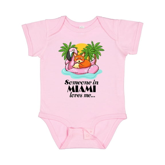 Inktastic Someone in Miami Loves Me Boys or Girls Baby Bodysuit