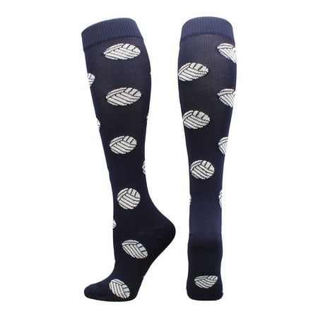 

Volleyball Print Over the Calf Socks (Navy Small)