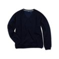 thumbnail image 2 of IZOD suéter de punto con cuello en V de color sólido para hombre, azul, extragrande IZOD Tejer, 2 of 2
