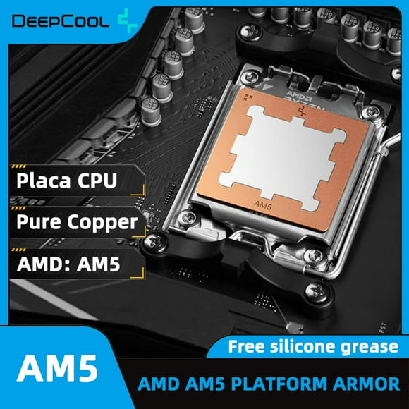 AM5 CPU Cooler Armor AMD Bending Corrector Fixing Holder for For 7950X 7900X 7700X 7600X Chips Heatsink Cover Copper AM5