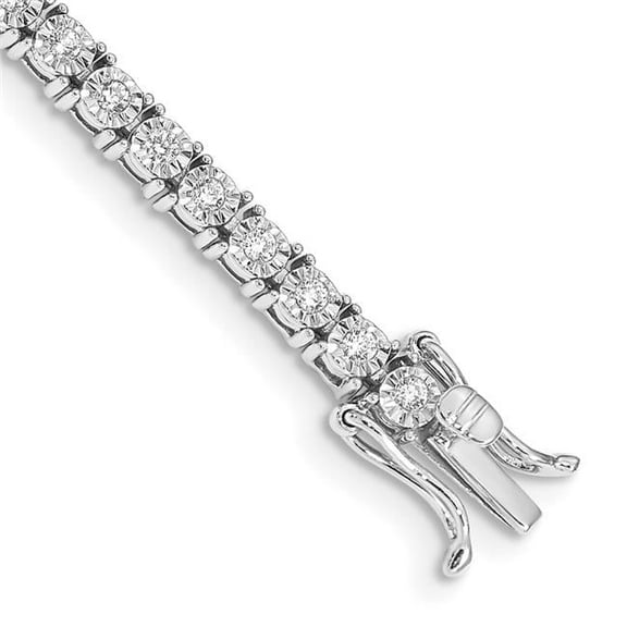 14k White Gold Illusion Setting Diamond Bracelet BM4665
