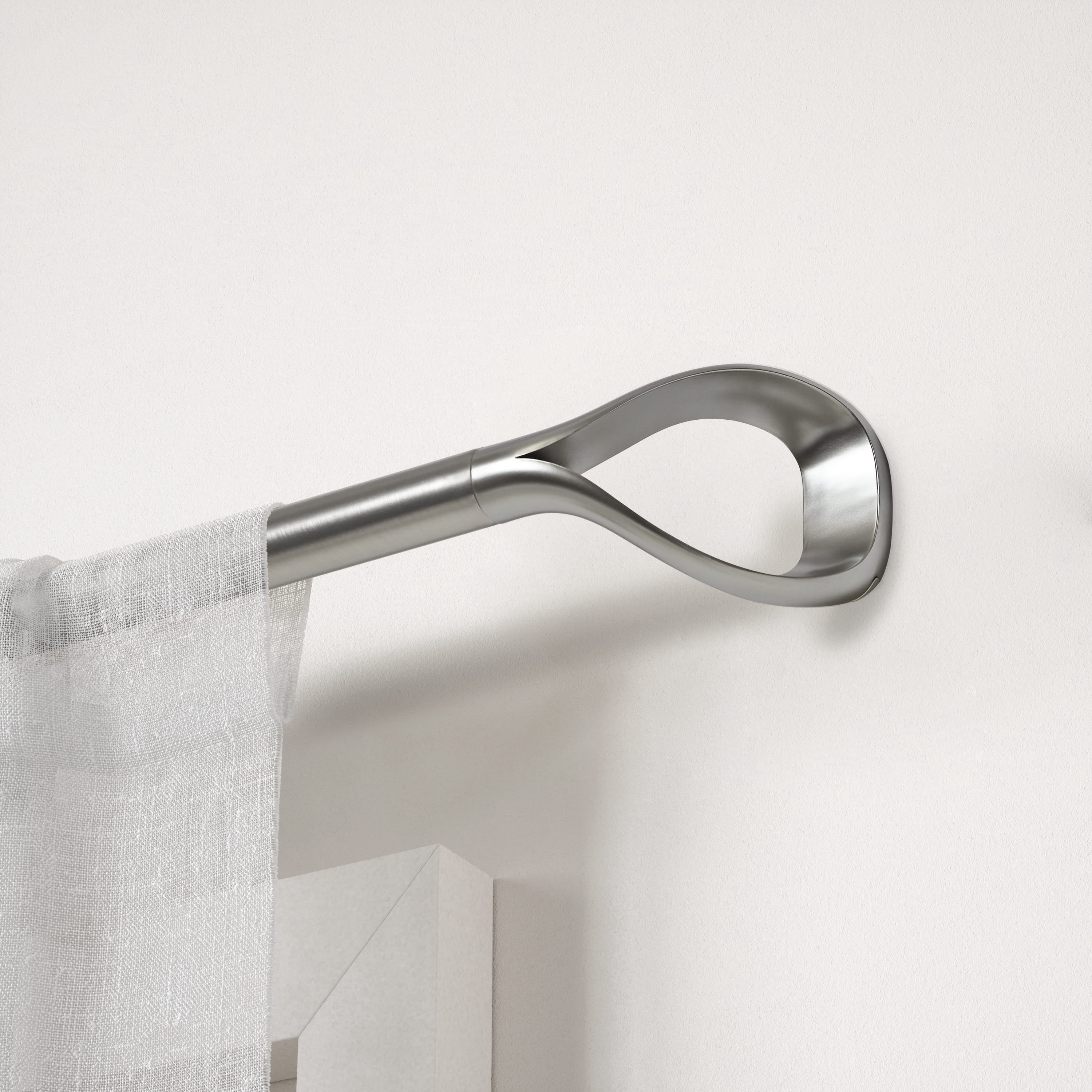 Umbra 1" Lasso Curtain Rod, 44-120", Nickel
