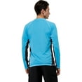 thumbnail image 2 of Weilanxin Long Sleeve Swim Shirts for Men Sun Protection Shirt Running Rashguard UPF 50+ UV Swimwear Athletic Workout SkyBlue M, 2 of 7