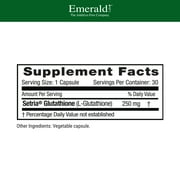 Emerald Labs Setria L-Glutathione for Healthy Liver/Cell Support, Immune System Support, Antioxidant-Rich, Skin Health and Anti-Aging Support - 30 Vegetable Capsules