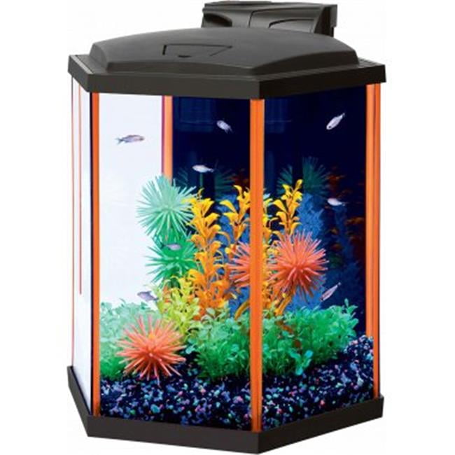 Products Glass Neoglow Aquarium Kit Hexagon, Orange