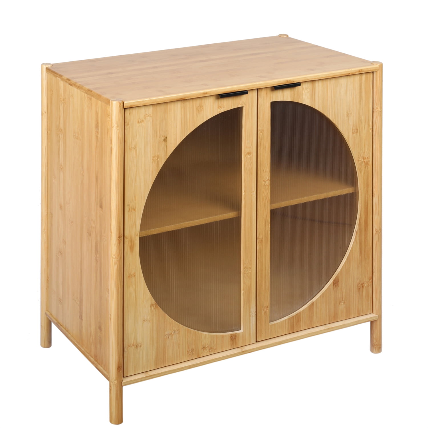 Kepooman Bamboo Accent Cabinet with 2 Door, Buffet Sideboard Storage Cabinet, Barnwood Kepooman Bamboo Accent Cabinet with 2 Door, Buffet Sideboard Storage Cabinet, Barnwood
