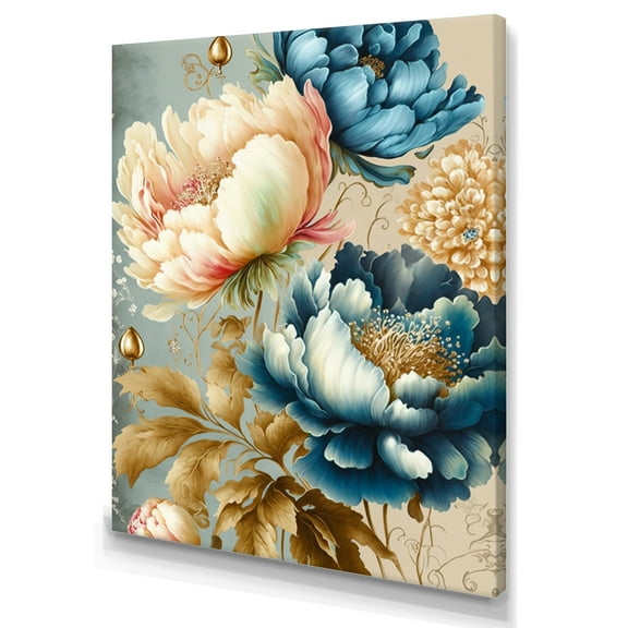Designart Vibrant Multi-Color Floral Bunch III Canvas Wall Art