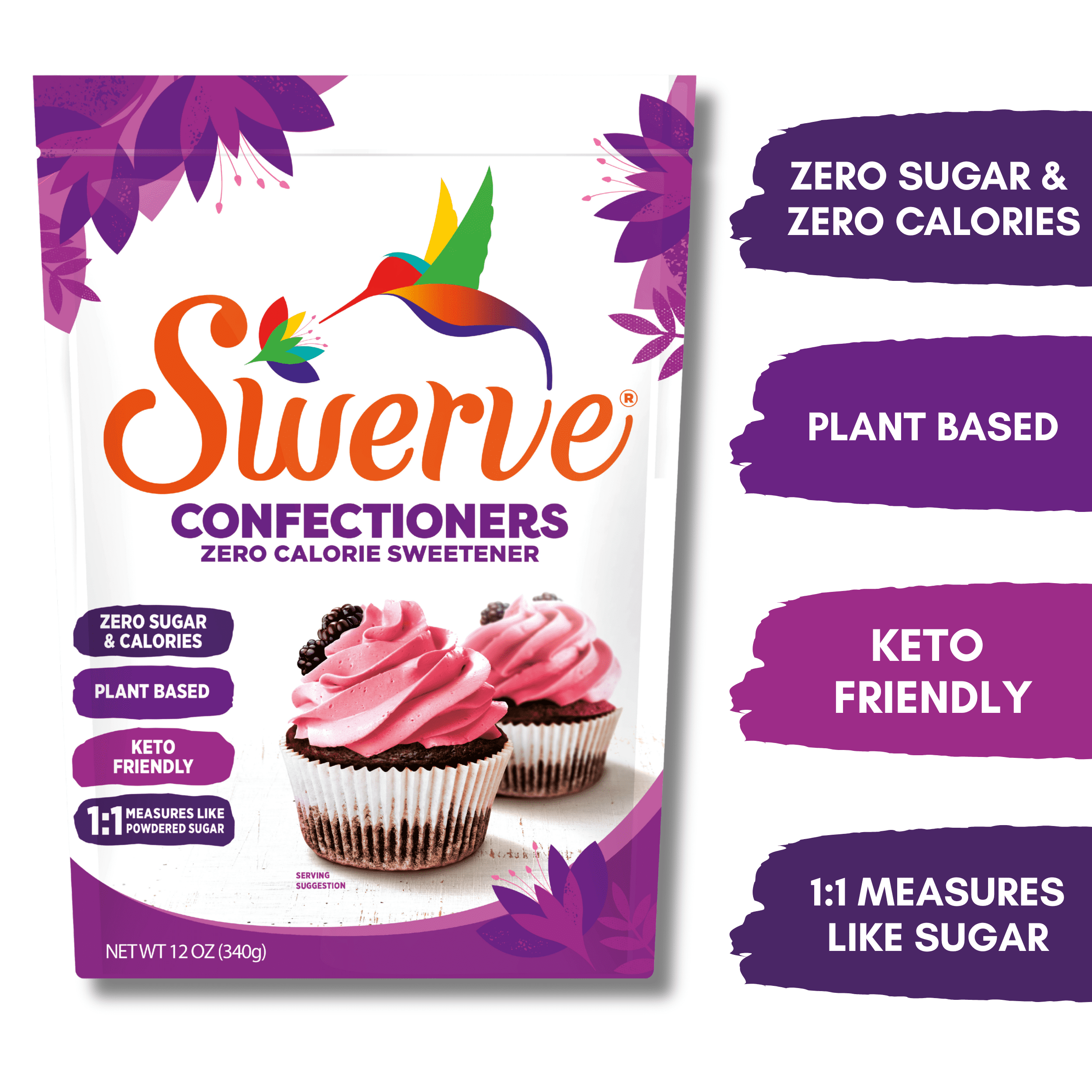 Swerve Brown Sugar Alternative 12oz Keto Friendly Non-Glycemic