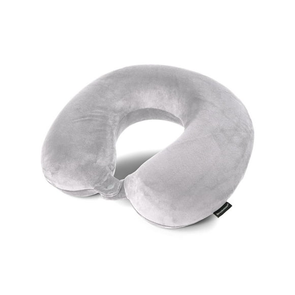 Almohada de viaje para cuello Brookstone, ligera, de forro polar viscoelástico