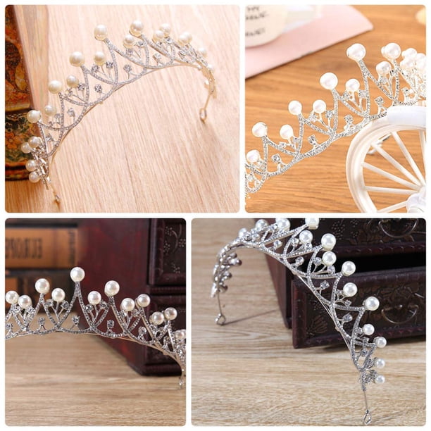 Couronne Princesse Fille, Tiara Cristal Couronne Or pour Femme Couronne Princesse Fille, Tiara Cristal Couronne Or pour Femme