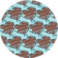thumbnail image 1 of Ahgly Company Indoor Round Patterned SkyBlue Area Rugs, 5' Round, 1 of 1