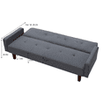thumbnail image 6 of SEGMART Multifunctional Sleeper Sofa, Couch Recliner Convertible Bed, Modern Adjustable Futon Couch Bed, Upholstered Sofa Bed with Reversible Chaise, 3-Seat Couch Sleeper for Living Room, B3015, 6 of 8