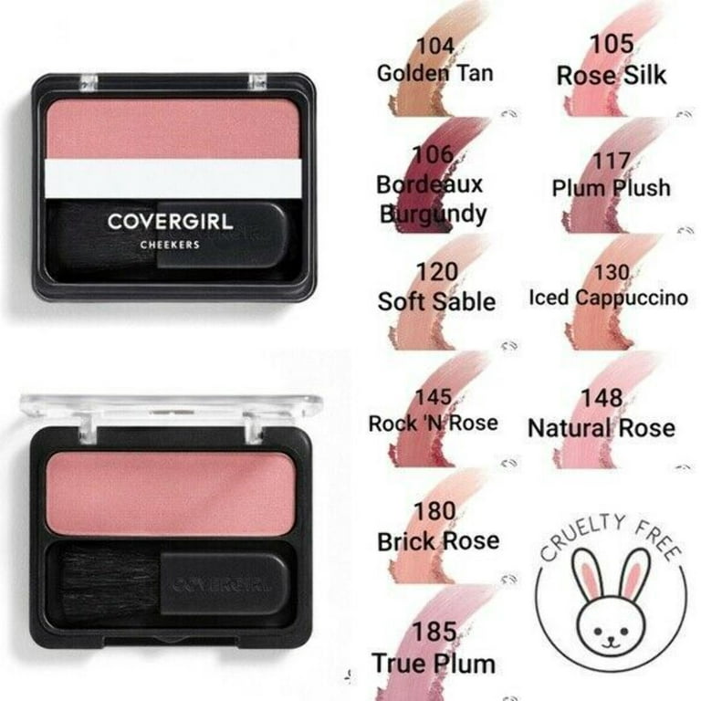 COVERGIRL Cheekers Blendable Powder Blush Iced Cappuccino, .12  oz (packaging may vary), 1 Count : Face Blushes : Beauty & Personal Care