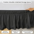 thumbnail image 3 of CCNY Wrap Around Style Bed Skirt Full Dark Gray 15" Microfiber Bed skirt, 3 of 6