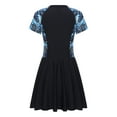 thumbnail image 2 of iefiel Maillot de Bain une Pièce pour Femme Grande Taille, Manches Courtes, Maillot Dermoprotecteur, Robe de Natation, Maillot de Plage Modeste, Bleu 3TG, 2 of 7