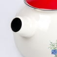 thumbnail image 2 of METALAC Golden Rooster Enamel Whistling Kettle with Ergonomic Handle 2.7 Qt (2.5 L) Stovetop Kettle Vintage Tea Pot for Stove Top Enamelware Kitchen Teapot, Red, 2 of 11