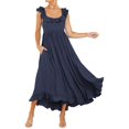 thumbnail image 1 of Vestido de verano R.Vivimos sin mangas con volantes bohemio para mujer, 1 of 6