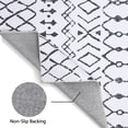 thumbnail image 4 of Throw Area Rug Boho Machine Washable Carpet for Entryway Modern Indoor Doormat Rug Moroccan Low Pile Mat for Hallway Laundry Home Office, 3' x 5',White&black, 4 of 7