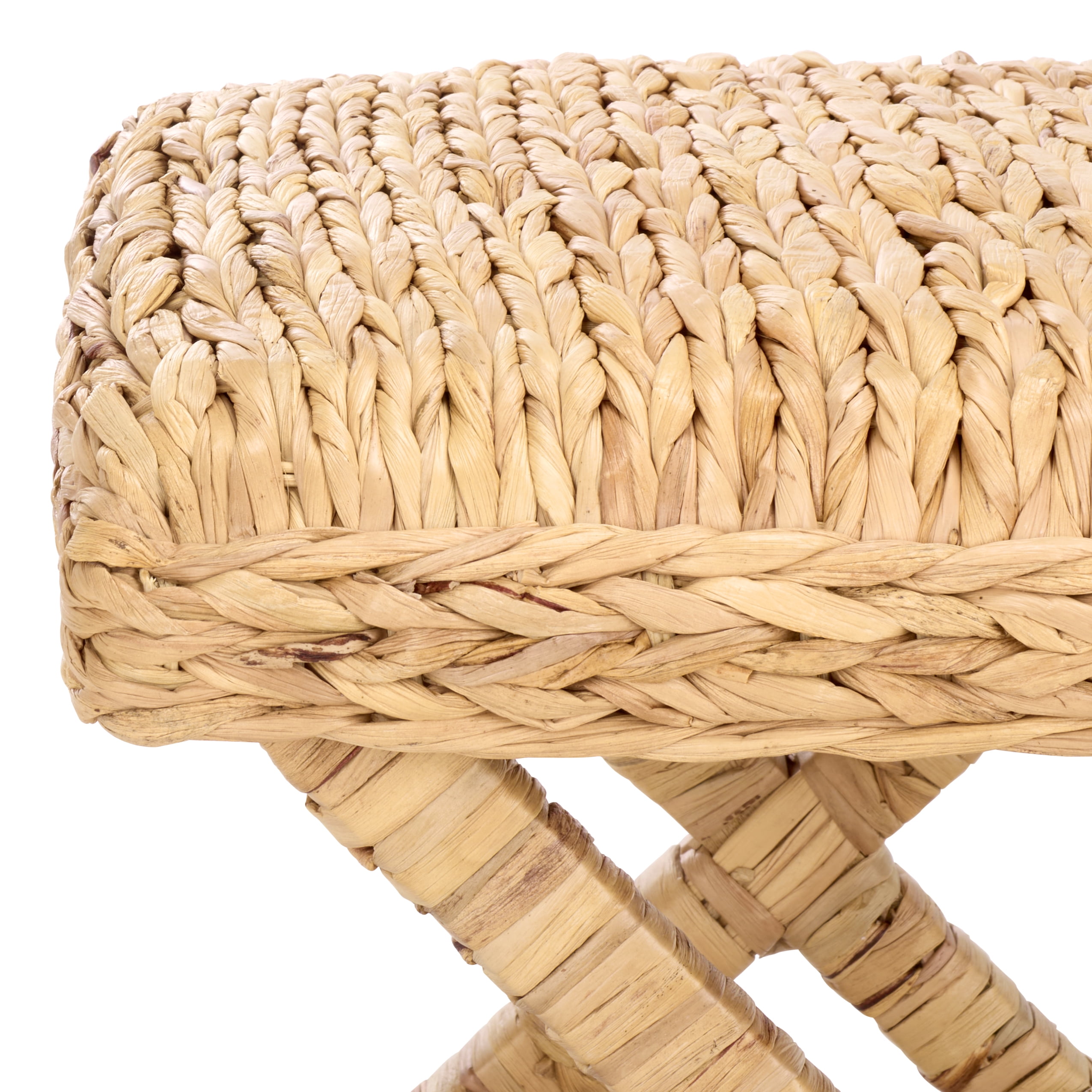 Safavieh Posey Modern Round Ottoman, Natural