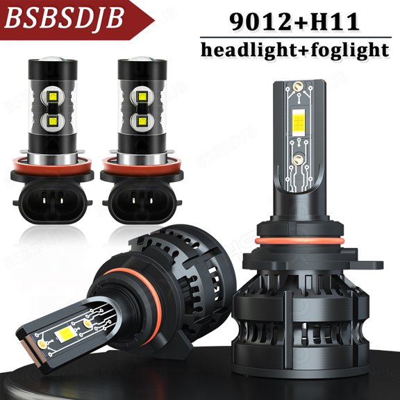 For Chrysler 200 2013-2015 - 4pcs LED Headlight High Low Beam   Fog Light Bulbs