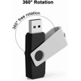 thumbnail image 4 of LinenLoon 10 Pack 8GB USB 2.0 Flash Drive Memory Stick Fold Storage Thumb Stick Pen Swivel Design (8G. 10PCS. Black), 4 of 5
