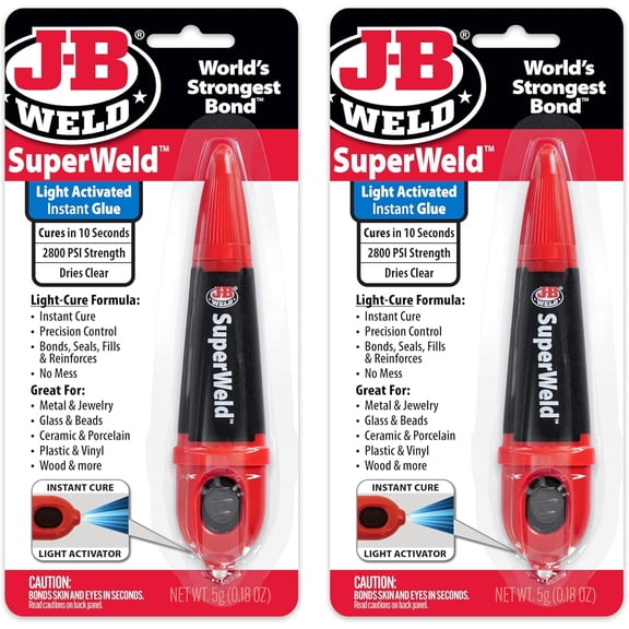 Light-Activated Superglue, Clear, 5g, 2-Pack