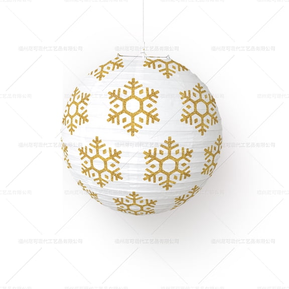 Paper Lantern Snowflake Hanging Paper Lantern Indoor Hanger Lantern Xmas Decor