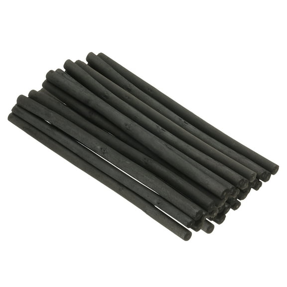 Uxcell 5-7mm Willow Charcoal Sticks, 25 Pack Art Supplies for Artist Drawing, Black