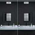 thumbnail image 5 of Niveal  15×24in Aluminum Bathroom Cabinet with Mirror, Wall Mounted Storage Mirror Cabinet,Black, 5 of 12