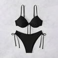 thumbnail image 4 of Cute Swimsuits for Women 2 Piece High Cut Swimwear Bow Tie Triangle Bikini Top String Micro Bikini Sets Bathing Suits, 4 of 6