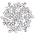 thumbnail image 1 of Broche Flor de Cristal Austriaco para Mujer Color Plata, 1 of 4