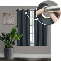 Better Homes & Gardens Simon Solid Textured Curtain Panel, Navy, 40" W x 63" L