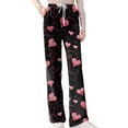 thumbnail image 4 of Youpwaven Women's Pajama Pants with Valentine Heart Print - Soft, Cozy, and Perfect for Couples Romantic Night, Lounge Pants, and Nighttime Comfort. Great for Valentine's Day, 4 of 7
