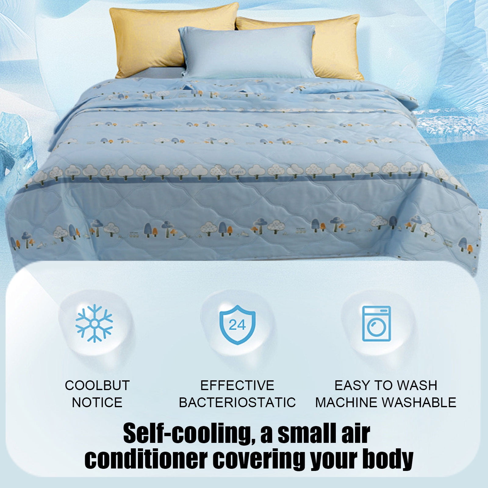 sruoe Summer Cooling Quilt, Quilts for Queen Bed, Thin Comforter, Air Conditioning Quilt, Full Bed Size Cooling Quilt, Reversible Hypoallergenic Lightweight Summer Quilt for Bedding